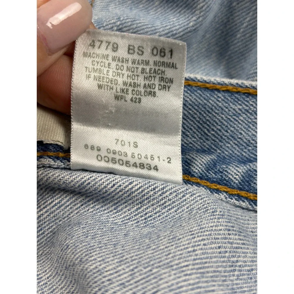 Levis 505 Regular Fit Jeans Mens 36x29 Light Wash Denim Straight Leg 00505-4834